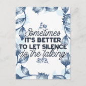 Kracht van Stilte - Inspirerend Quote Briefkaart (Voorkant)