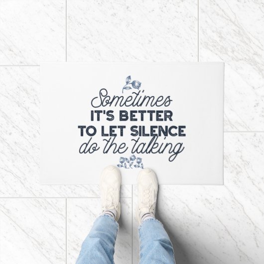 Kracht van Stilte - Inspirerend Quote Deurmat (Binnen)