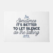 Kracht van Stilte - Inspirerend Quote Deurmat (Voorkant)