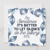 Kracht van Stilte - Inspirerend Quote Feestdagenkaart (Voorkant)