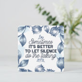 Kracht van Stilte - Inspirerend Quote Feestdagenkaart (Staand voorkant)