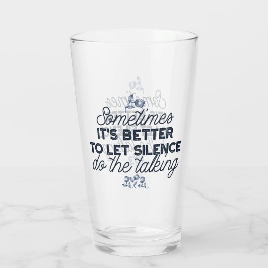 Kracht van Stilte - Inspirerend Quote Glas (Achterkant)