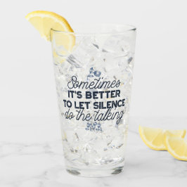 Kracht van Stilte - Inspirerend Quote Glas