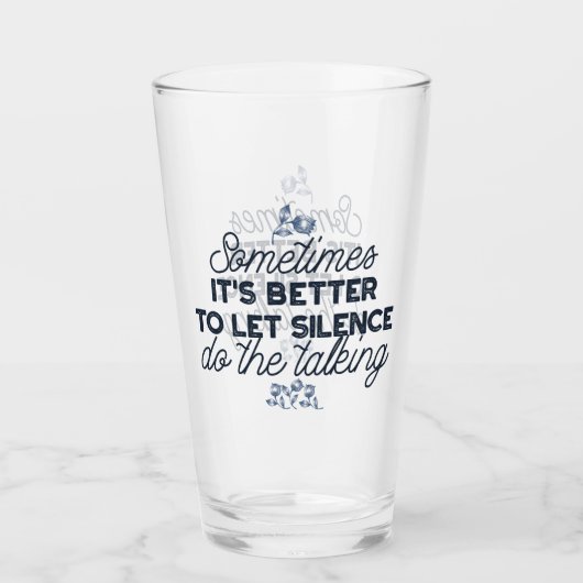 Kracht van Stilte - Inspirerend Quote Glas (Voorkant)