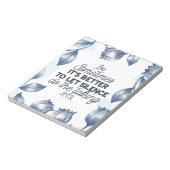 Kracht van Stilte - Inspirerend Quote Notitieblok (Linkerzijde)