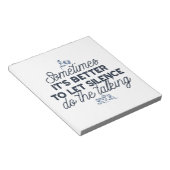 Kracht van Stilte - Inspirerend Quote Notitieblok (Schuin)