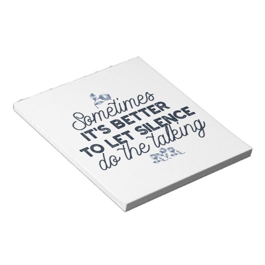 Kracht van Stilte - Inspirerend Quote Notitieblok (Schuin)