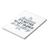 Kracht van Stilte - Inspirerend Quote Notitieblok (Linkerzijde)