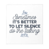 Kracht van Stilte - Inspirerend Quote Notitieblok (Voorkant)