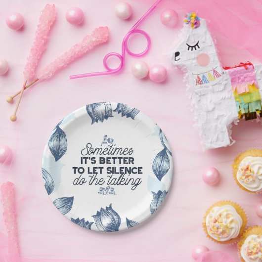 Kracht van Stilte - Inspirerend Quote Papieren Bordje (Feest)