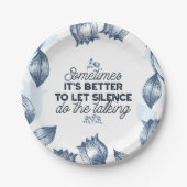 Kracht van Stilte - Inspirerend Quote Papieren Bordje (Voorkant)