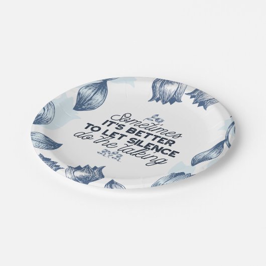 Kracht van Stilte - Inspirerend Quote Papieren Bordje (Gekanteld)