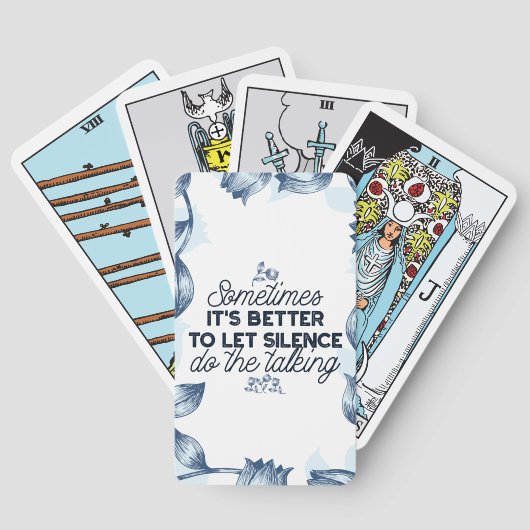 Kracht van Stilte - Inspirerend Quote Pokerkaarten (Achterkant)