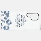 Kracht van Stilte - Inspirerend Quote Samsung Galaxy Hoesje (Achterkant horizontaal)