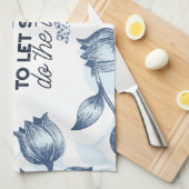 Kracht van Stilte - Inspirerend Quote Theedoek (Quarter Fold)