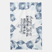 Kracht van Stilte - Inspirerend Quote Theedoek (Verticaal)