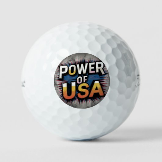 Kracht van USA Golf Ball - Patriottisch Amerikaans Golfballen (Voorkant)