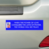 KRACHT VAN VERLIES CONQUERS PEACE-BUMPERSTICKER BUMPERSTICKER (Op auto)