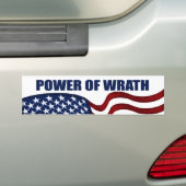 Kracht van Wrath American Flag Bumpersticker (Op auto)