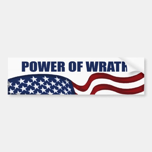 Kracht van Wrath American Flag Bumpersticker (Voorkant)