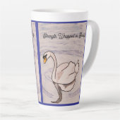 Kracht verpakt in schoonheid latte mok (Rechterhoek)