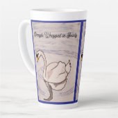 Kracht verpakt in schoonheid latte mok (Linkerhoek)