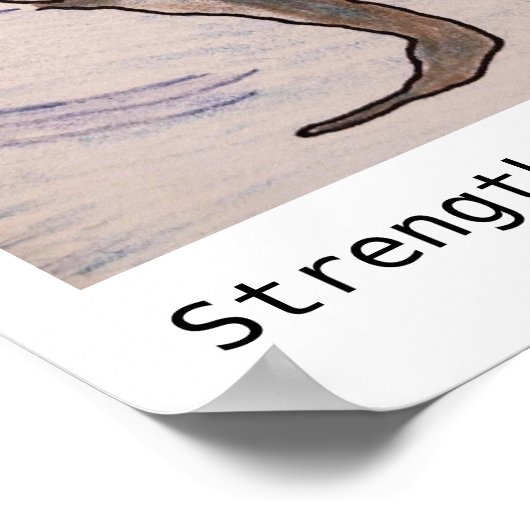 Kracht verpakt in schoonheid poster (Hoek)