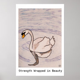 Kracht verpakt in schoonheid poster