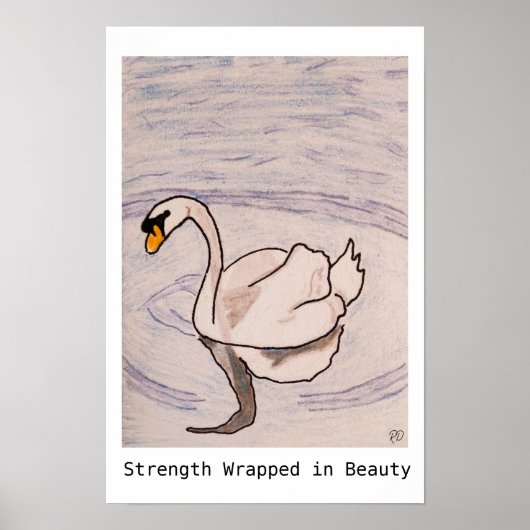 Kracht verpakt in schoonheid poster (Voorkant)