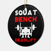 Kracht vierkant bank Deadlift Gewicht Keramisch Ornament (Links)