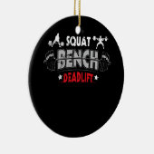 Kracht vierkant bank Deadlift Gewicht Keramisch Ornament (Rechts)
