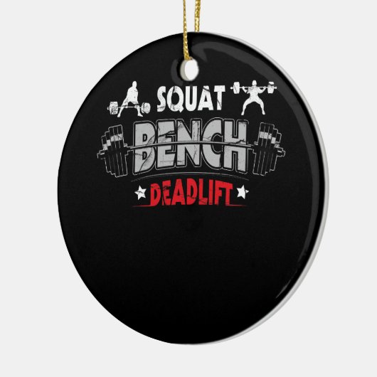 Kracht vierkant bank Deadlift Gewicht Keramisch Ornament (Links)