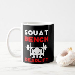 Kracht vierkant bank Deadlift Gewicht Koffiemok