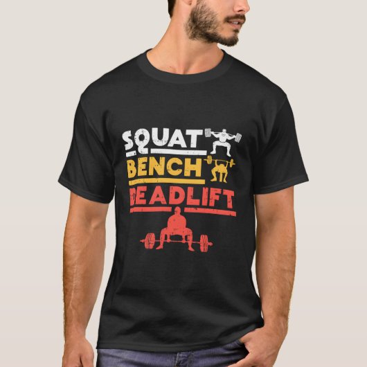 Kracht vierkant bank Deadlift Gewicht T-shirt (Voorkant)