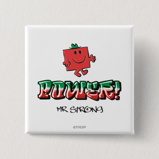 Kracht! Vierkante Button 5,1 Cm (Voorkant)