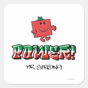 Kracht! Vierkante Sticker