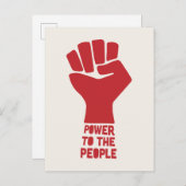 Kracht voor het volk briefkaart (Voorkant / Achterkant)