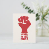 Kracht voor het volk briefkaart (Staand voorkant)