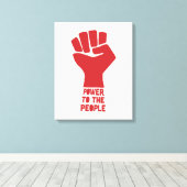 Kracht voor het volk canvas afdruk (Insitu (Houten vloer))