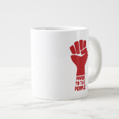 Kracht voor het volk grote koffiekop (Voorkant rechts)