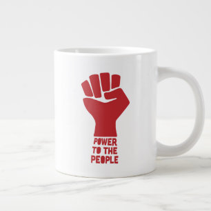 Kracht voor het volk grote koffiekop