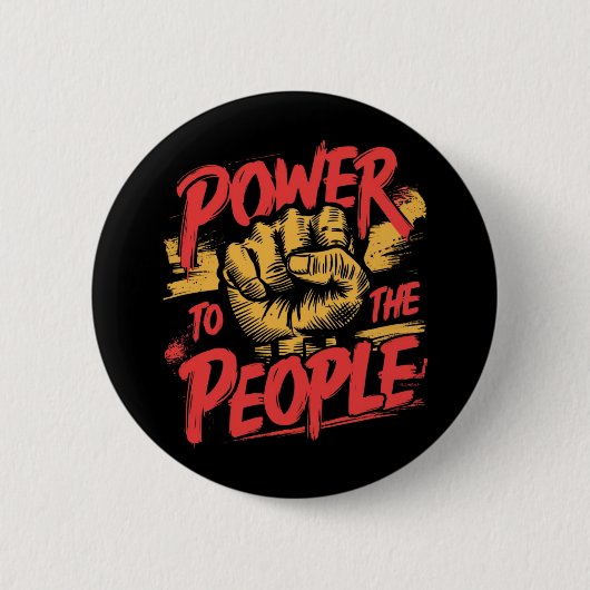 Kracht voor het volk ronde button 5,7 cm (Voorkant)