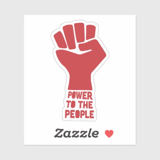 Kracht voor het volk sticker (Vel)