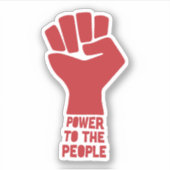Kracht voor het volk sticker (Voorkant)