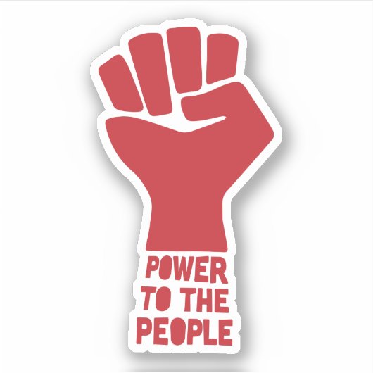 Kracht voor het volk sticker (Voorkant)