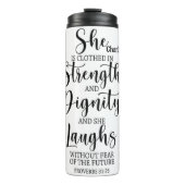 Kracht Waardigheid Onbevreesde Toekomst Thermosbeker (Voorkant)