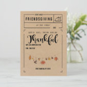 Kracht / White Friendsgiving uitnodiging (Staand voorkant)