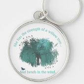 Kracht Wilgenboom Citaat Inspirerend Sleutelhanger (Voorkant)