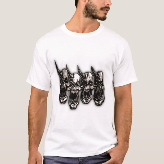 Krachten 4 Skulls T-shirt (Voorkant)