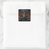Krachtendraak Vierkante Sticker (Tas)